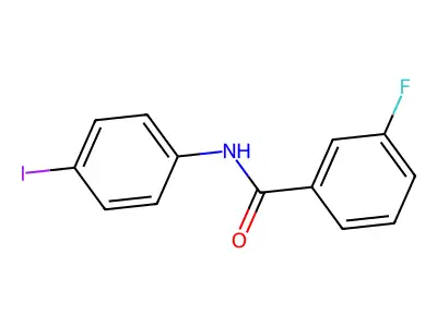 3-fluoro-N-(4-iodophenyl)benzamide structure