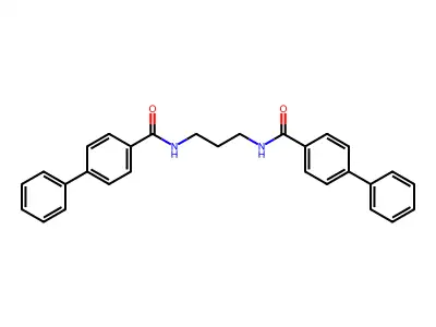 (1,1'-Biphenyl)-4-carboxamide, N,N'-1,3-propanediylbis- structure