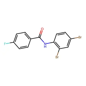 N-(2,4-dibromophenyl)-4-fluorobenzamide structure