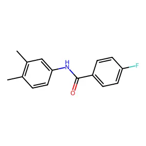 N-(3,4-dimethylphenyl)-4-fluorobenzamide structure