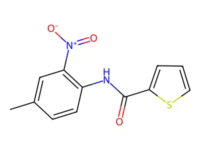 N-{2-nitro-4-methylphenyl}thiophene-2-carboxamide structure