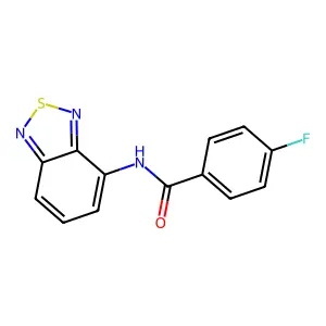 N-(2,1,3-benzothiadiazol-4-yl)-4-fluorobenzamide structure