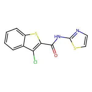 3-Chloro-N-(1,3-thiazol-2-yl)-1-benzothiophene-2-carboxamide structure
