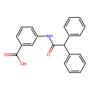 3-[(2,2-Diphenylacetyl)amino]benzoic acid structure