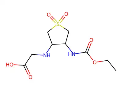 2-{[4-(Ethoxycarbonylamino)-1,1-dioxothiolan-3-yl]amino}acetic acid structure