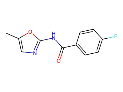 4-fluoro-N-(5-methyl-1,3-oxazol-2-yl)benzamide structure