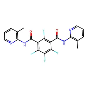 2,4,5,6-Tetrafluoro-N1,N3-bis(3-methyl-2-pyridinyl)-1,3-benzenedicarboxamide structure