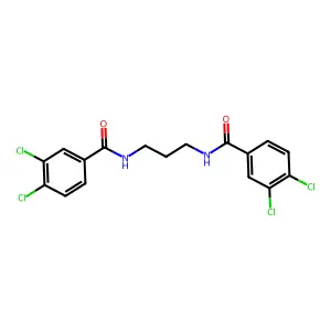 3,4-dichloro-N-[3-[(3,4-dichlorobenzoyl)amino]propyl]benzamide structure
