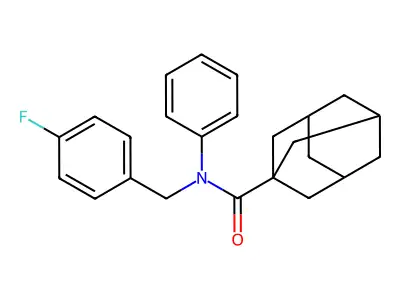 N-[(4-fluorophenyl)methyl]-N-phenyladamantane-1-carboxamide structure