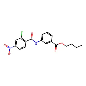 Butyl 3-[(2-chloro-4-nitrobenzoyl)amino]benzoate structure