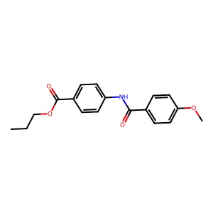 Propyl 4-[(4-methoxybenzoyl)amino]benzoate structure