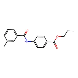 Propyl 4-(3-methylbenzamido)benzoate structure