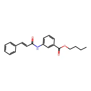 Butyl 3-cinnamamidobenzoate structure