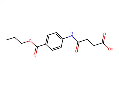 4-Oxo-4-{[4-(propoxycarbonyl)phenyl]amino}butanoic acid structure
