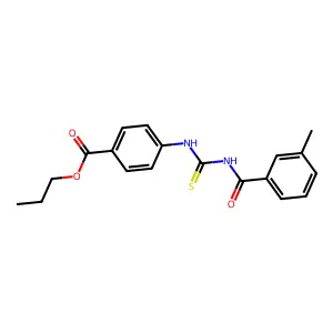 Propyl 4-({[(3-methylbenzoyl)amino]carbothioyl}amino)benzoate structure