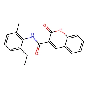 N-(2-ethyl-6-methylphenyl)-2-oxo-2H-chromene-3-carboxamide structure