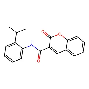 2-oxo-N-[2-(propan-2-yl)phenyl]-2H-chromene-3-carboxamide structure