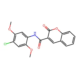 N-(4-chloro-2,5-dimethoxyphenyl)-2-oxo-2H-chromene-3-carboxamide structure