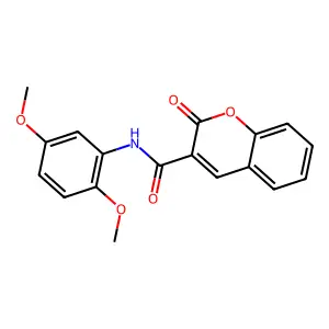 N-(2,5-dimethoxyphenyl)-2-oxochromene-3-carboxamide structure