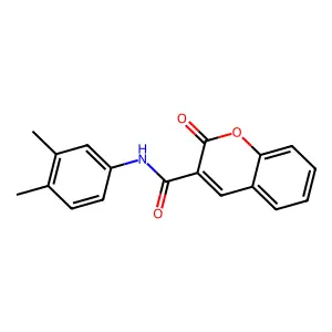 N-(3,4-dimethylphenyl)-2-oxo-2H-chromene-3-carboxamide structure