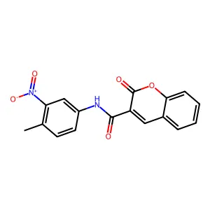 N-(4-methyl-3-nitrophenyl)-2-oxo-2H-chromene-3-carboxamide structure