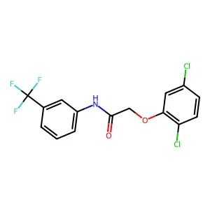 2-(2,5-dichlorophenoxy)-N-[3-(trifluoromethyl)phenyl]acetamide structure