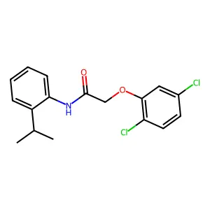 2-(2,5-dichlorophenoxy)-N-(2-propan-2-ylphenyl)acetamide structure