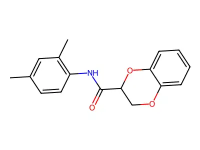 N-(2,4-dimethylphenyl)-2,3-dihydro-1,4-benzodioxine-2-carboxamide structure
