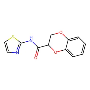 N-(1,3-thiazol-2-yl)-2,3-dihydro-1,4-benzodioxine-2-carboxamide structure