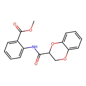 Methyl 2-[(2,3-dihydro-1,4-benzodioxin-2-ylcarbonyl)amino]benzoate structure
