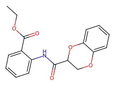 Ethyl 2-(2,3-dihydro-1,4-benzodioxine-3-carbonylamino)benzoate structure