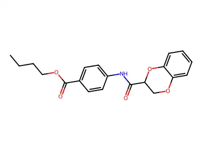 Butyl 4-[(2,3-dihydro-1,4-benzodioxin-2-ylcarbonyl)amino]benzoate structure
