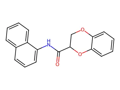 N-(naphthalen-1-yl)-2,3-dihydro-1,4-benzodioxine-2-carboxamide structure