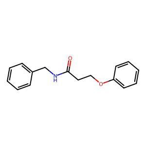 N-benzyl-3-phenoxypropanamide structure