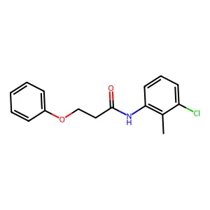 N-(3-chloro-2-methylphenyl)-3-phenoxypropanamide structure