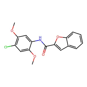 N-(4-chloro-2,5-dimethoxyphenyl)-1-benzofuran-2-carboxamide structure