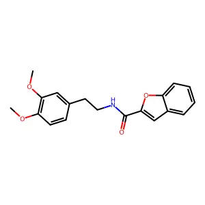 N-[2-(3,4-dimethoxyphenyl)ethyl]-1-benzofuran-2-carboxamide structure
