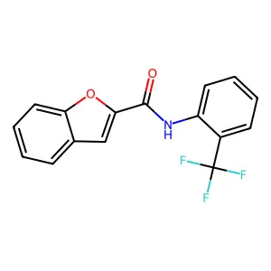 N-[2-(trifluoromethyl)phenyl]-1-benzofuran-2-carboxamide structure