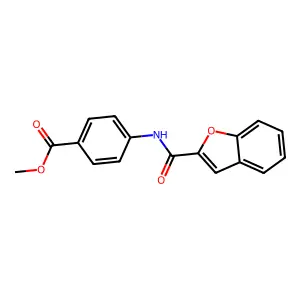 Methyl 4-[(1-benzofuran-2-ylcarbonyl)amino]benzoate structure