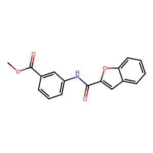 3-[(Benzofuran-2-carbonyl)-amino]-benzoic acid methyl ester structure