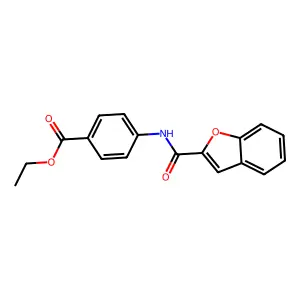 Ethyl 4-(1-benzofuran-2-carbonylamino)benzoate structure