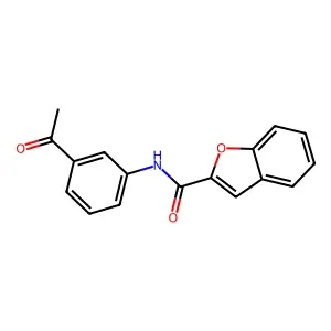 N-(3-acetylphenyl)-1-benzofuran-2-carboxamide structure