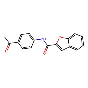 N-(4-acetylphenyl)-1-benzofuran-2-carboxamide structure