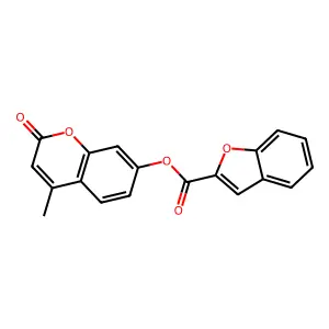 4-methyl-2-oxo-2H-chromen-7-yl 1-benzofuran-2-carboxylate structure
