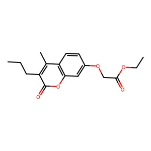 ethyl [(4-methyl-2-oxo-3-propyl-2H-chromen-7-yl)oxy]acetate structure