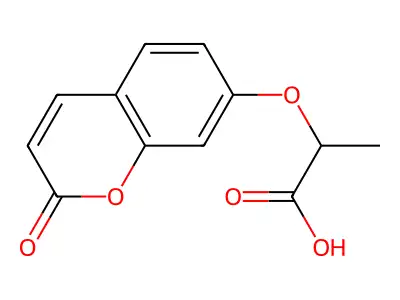 2-[(2-Oxo-2H-chromen-7-YL)oxy]propanoic acid structure