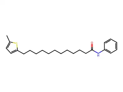 12-(5-methylthiophen-2-yl)-N-phenyldodecanamide structure