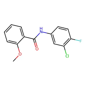 N-(3-chloro-4-fluorophenyl)-2-methoxybenzamide structure