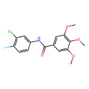 N-(3-chloro-4-fluorophenyl)-3,4,5-trimethoxybenzamide structure