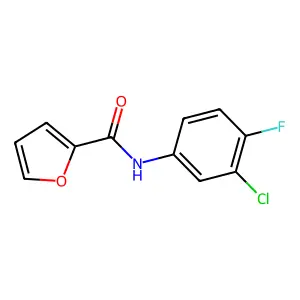 N-(3-chloro-4-fluorophenyl)furan-2-carboxamide structure